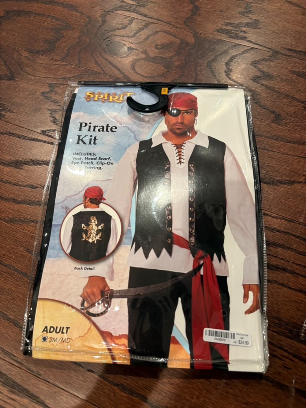 Spirit Pirate Kit - Black, Red & White Kids Costume